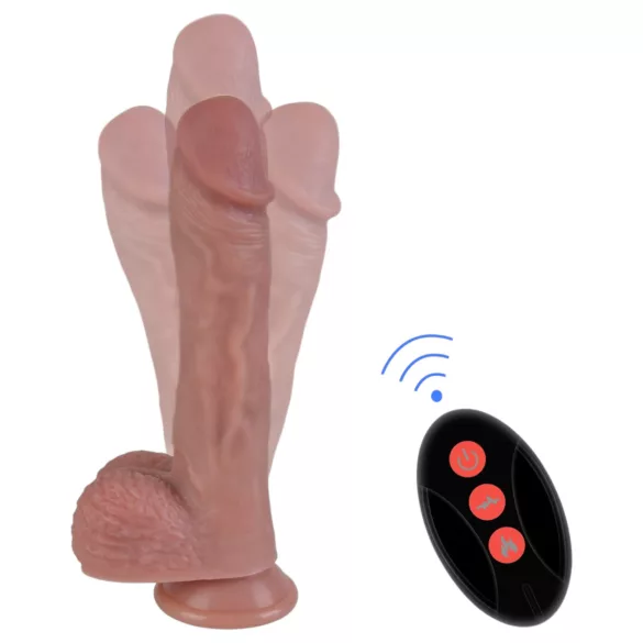 Natural Play - bīdāms-rotējošs vibrators (dabisks)