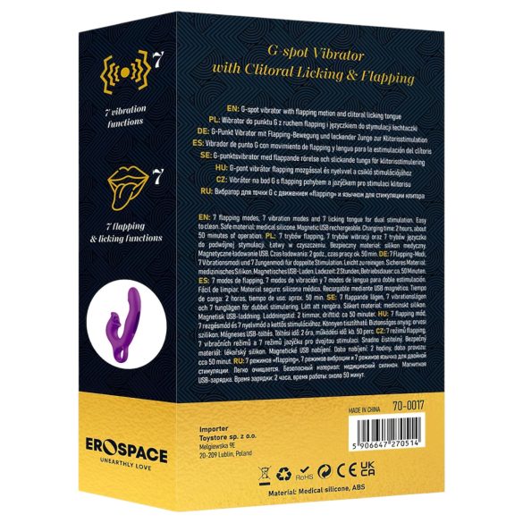 Sweet Play - G-punkta vibrators ar laizīšanas funkciju violets