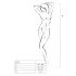 Passion BS013 - sieviešu necaurspīdīgs tīkliņtērps ar svītrām sarkans S-L