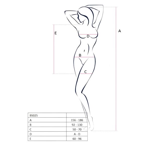 Passion BS025 - garām piedurknēm mini kleita melna S-L