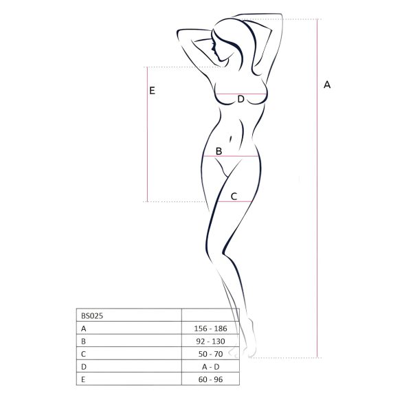 Passion BS025 - garroku mini kleita sievietēm balta S-L