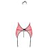 Passion Peonia - sieviešu apakšveļas komplekts tops un stringi sarkans - L/XL