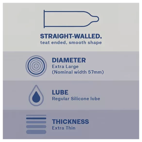 Durex Nude XL - īpaši lieli prezervatīvi (10 gab.)