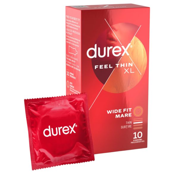 Durex Feel Thin XL - dabiskās sajūtas prezervatīvs (10 gab.)