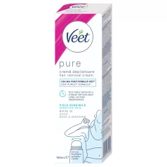   Veet Pure - depilācijas krēms bikini zonai un padušu laukumiem jutīgai ādai 100ml