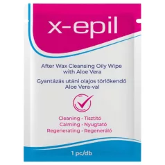 X-Epil - pēc vaksācijas eļļas salvetes ar alveju 1 gab