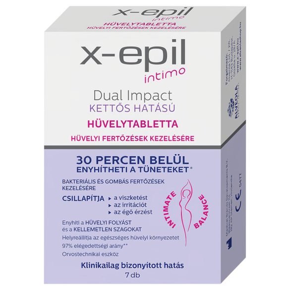 X-Epil Intimo Dual Impact - divkāršas iedarbības maksts tabletes (7gb)