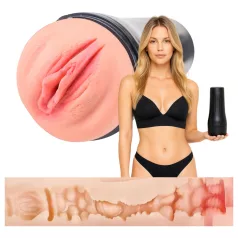   Desirel True Touch - vibrējoša reālistiska maksts, dabiska/melna