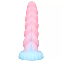   OgazR - vienradža dildo, spīdošs, 22 cm, varavīksnes krāsas