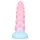 OgazR - vienradža dildo, spīdošs, 22 cm, varavīksnes krāsas