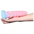 OgazR - vienradža dildo, spīdošs, 22 cm, varavīksnes krāsas