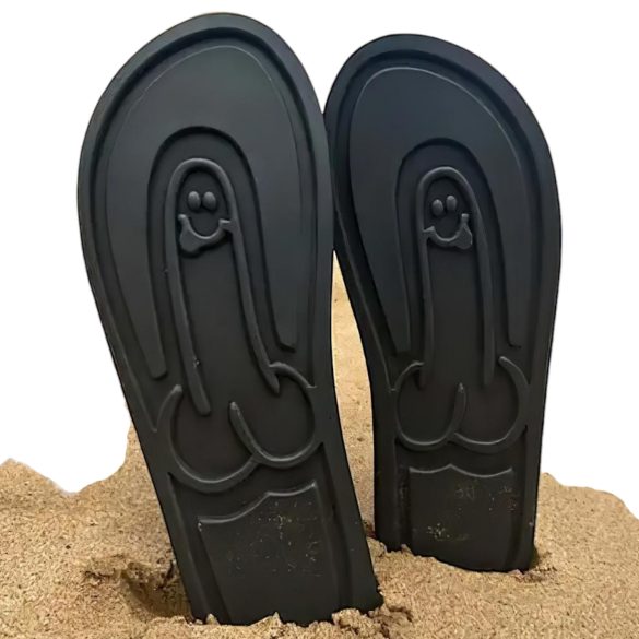 Flip-flopi ar svilpes zoli – melni - 44/45