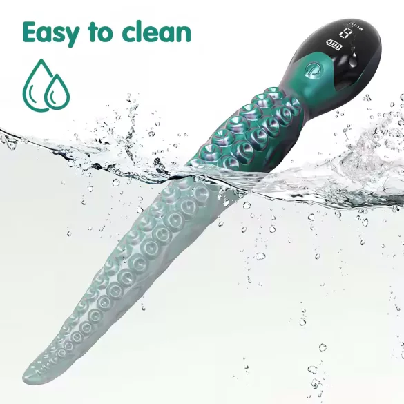 Monster Fuck - vibrators ar polipiem, zaļš
