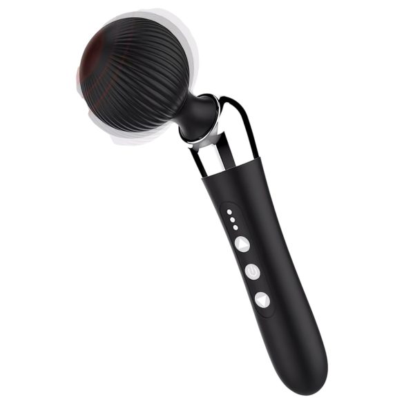 Saliekams, bezvadu masāžas vibrators (melns)