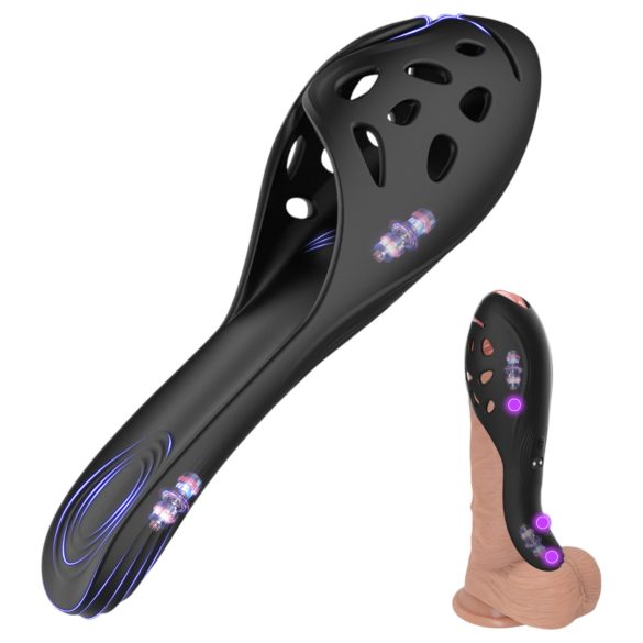 Biu-Biu - vīriešu vibrators dzimumloceklim melns