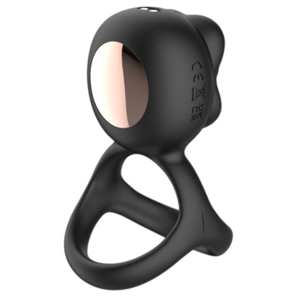 Biu-Biu - penisam gredzens un klitora vibrators ar laizīšanas funkciju melns