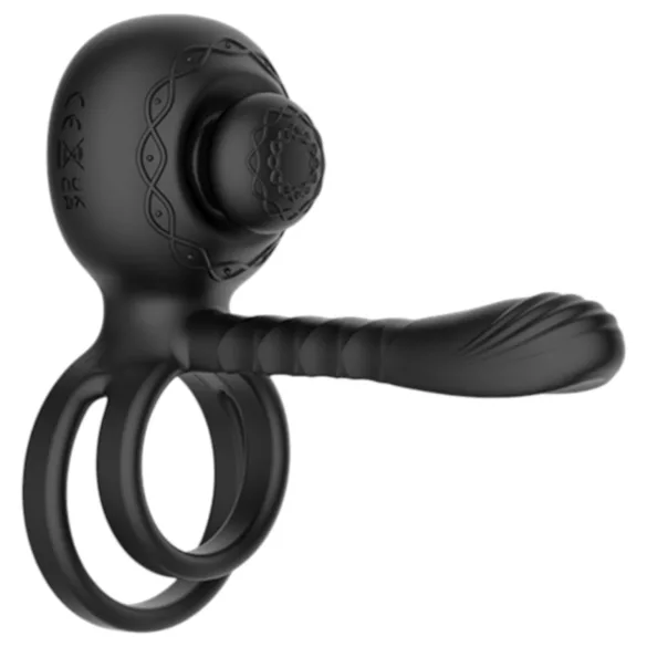 Biu-Biu - pāra vibrators un dzimumlocekļa gredzens melns