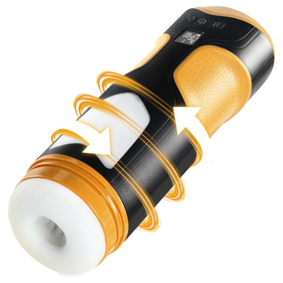 Lonely - masturbators rotaļlieta ar stumšanas un griešanās funkciju melna