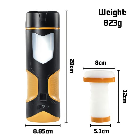 Lonely - masturbators rotaļlieta ar stumšanas un griešanās funkciju melna