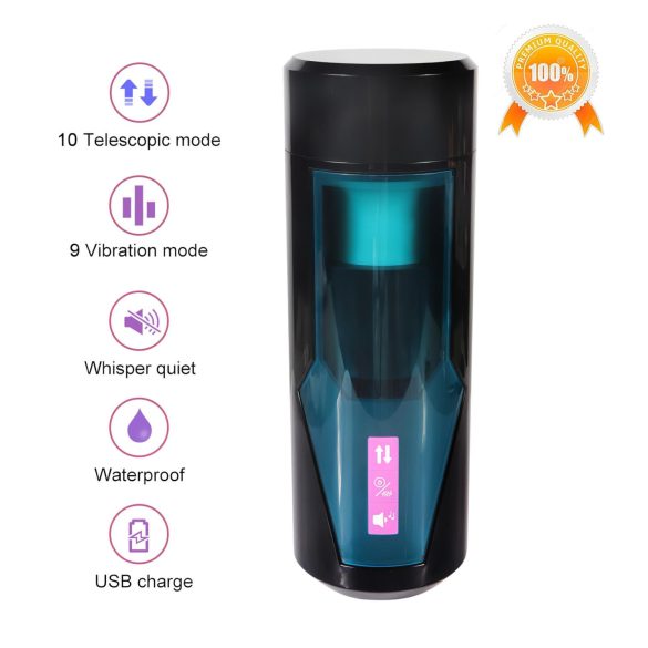 Lonely - vīriešu masturbators ar stimulatoru, melns