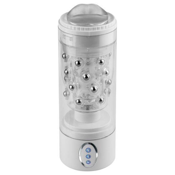 PDX Roto-Bator - vīriešu vibrējošs masturbators mute balts