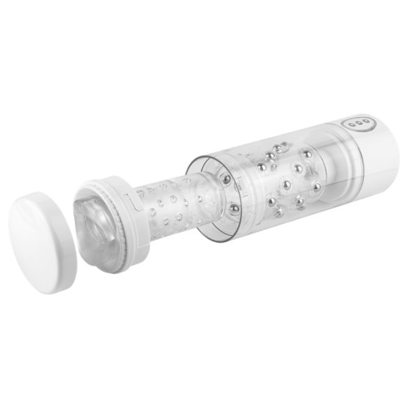 PDX Roto-Bator - vīriešu vibrējošs masturbators mute balts