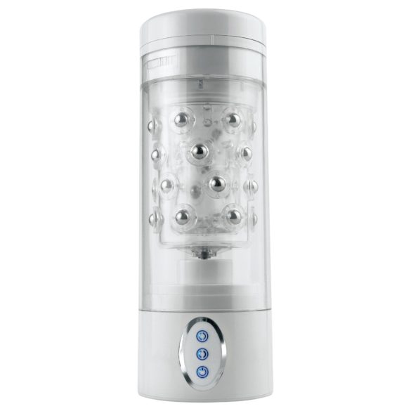 PDX Roto-Bator - vīriešu vibrējošs masturbators mute balts