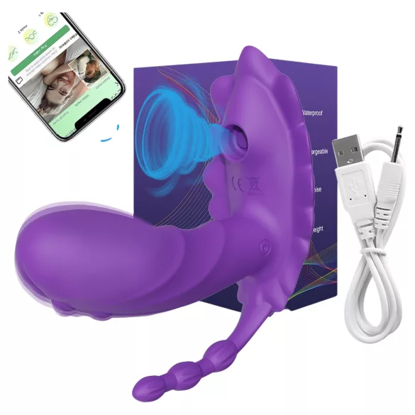 AlvUp - ar lietotni vadāms uzliekams vibrators (violets)