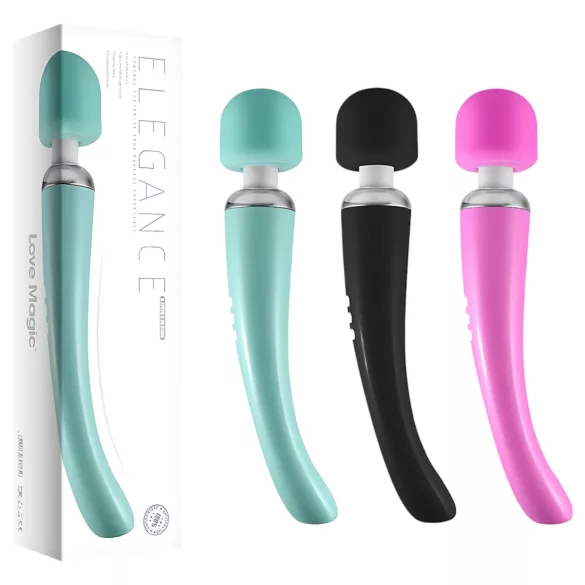 Love Magic Elegance Wand - uzlādējams masāžas vibrators melns