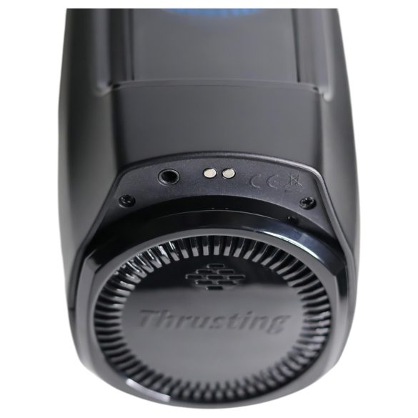 Leten SM320 - vīriešu masturbators ar skaņu, stumjošs, sildošs, melns