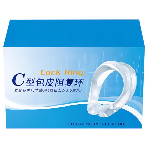 Szilikona galviņas gredzens ejakulācijas aizkavēšanai caurspīdīgs
