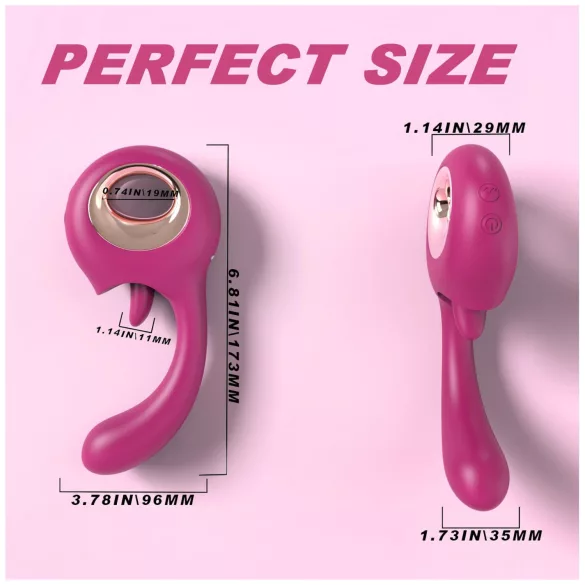 Sex HD - orālais un G-punkta vibrators (sarkans)