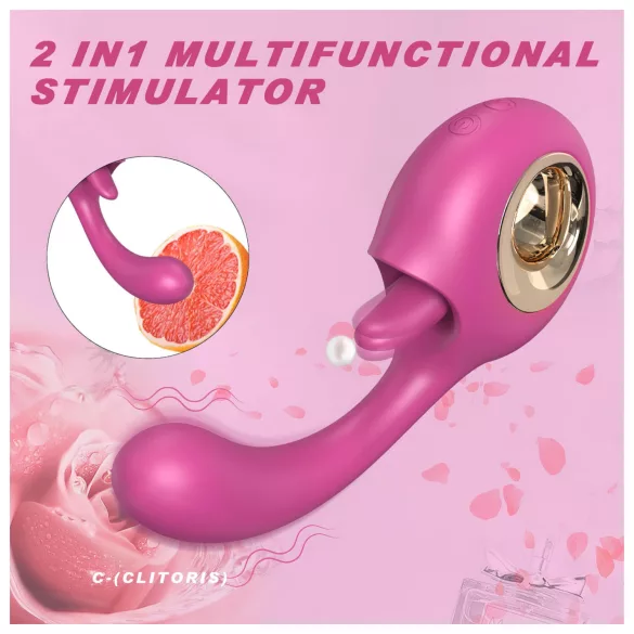 Sex HD - orālais un G-punkta vibrators (sarkans)