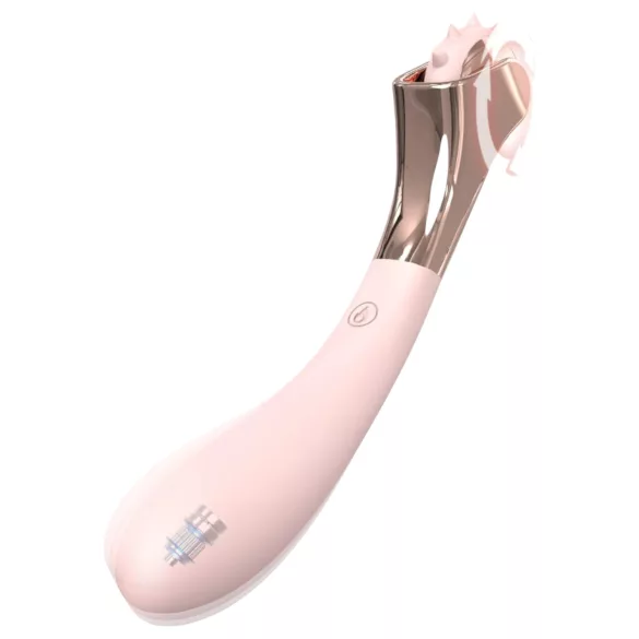 Sex HD - vibrators ar akumulatoru un stimulējošu riteni rozā krāsā, ūdensizturīgs