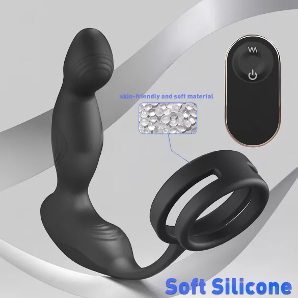Sex HD Virgil - vīriešu prostatas vibrators ar dzimumlocekļa un sēklinieku