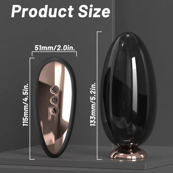 Sex HD Mirror - klitora vibrators ar sildīšanas funkciju melns