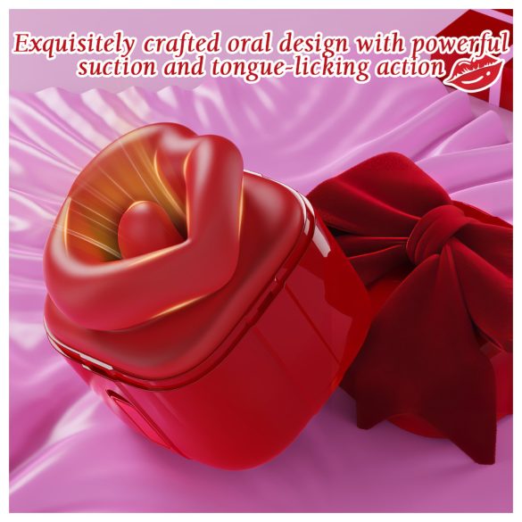 SEX HD Lovely Kiss - klitorālais laizīšanas un sūkšanas vibrators sarkans