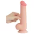 Lovetoy divslāņu dildo ar sēkliniekiem 20,8cm naturāls