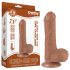 Lovetoy Sliding-Skin - sēklinieku divslāņu dildo - 18,3 cm (dabisks)