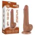 Lovetoy Sliding-Skin - divslāņu dildo ar sēkliniekiem - 19,5 cm (dabīgs)
