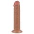 Lovetoy Bīdāmā Āda - piesūcekņa divslāņu dildo - 20cm (dabīgs)