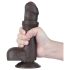 Lovetoy Sliding-Skin - sēklinieki divslāņu dildo - 18,3cm (brūns)