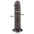 Lovetoy Sliding-Skin - piesūcekņa divslāņu dildo - 20cm (brūna)