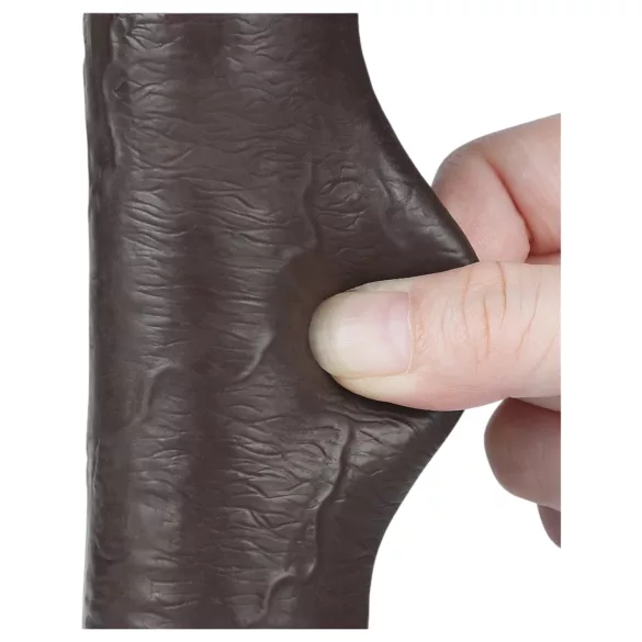 Lovetoy divslāņu dildo ar piesūcekni 20,8 cm brūns