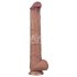 Lovetoy - divslāņu XXL dildo - 36,5 cm - (dabīgā krāsa)