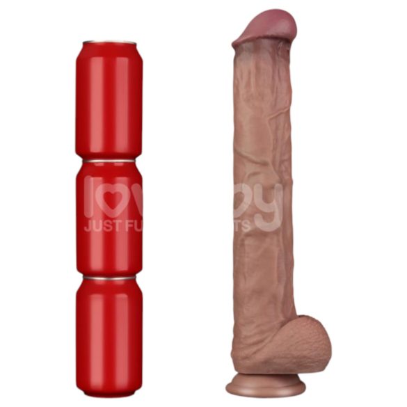 Lovetoy - dildo XXL divslāņu 36,5 cm naturāls