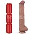Lovetoy - divslāņu XXL dildo - 36,5 cm - (dabīgā krāsa)