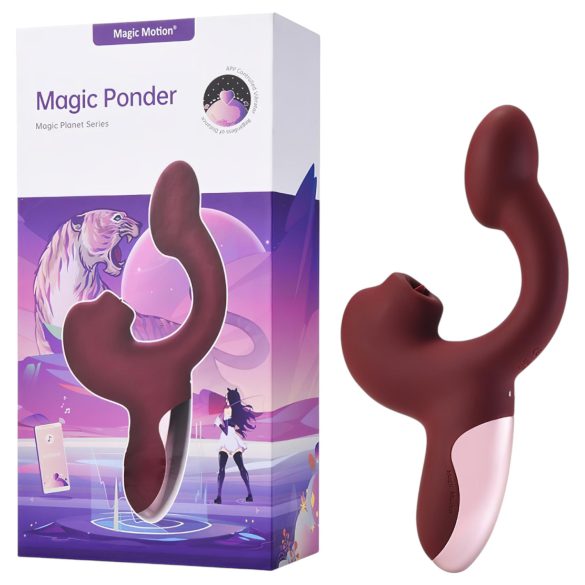 Magic Motion Magic Ponder - 2in1 vibrators ar klitora stimulatoru bordo