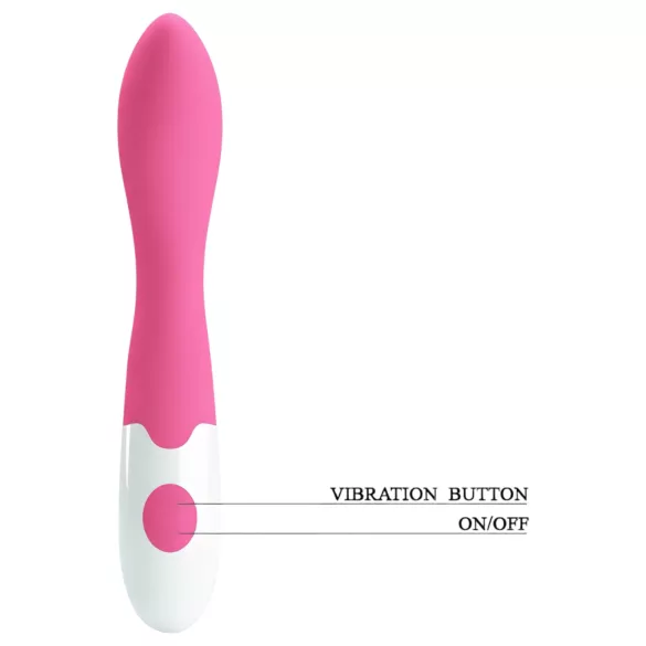 Pretty Love Bishop - ūdensizturīgs G-punkta vibrators rozā-balts