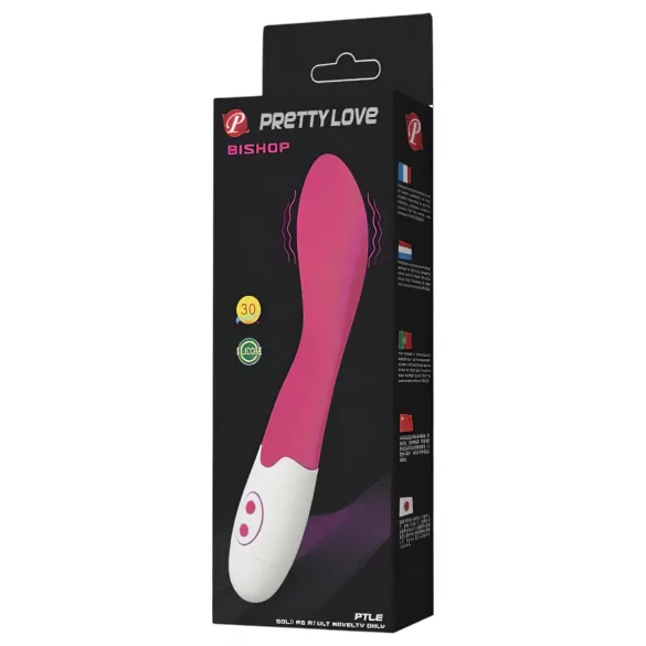 Pretty Love Bishop - ūdensizturīgs G-punkta vibrators rozā-balts